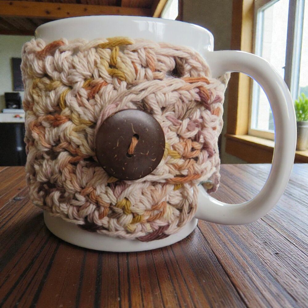 Crocheted Cup Cozy, Handmade Coffee Mug or Tea Warmer